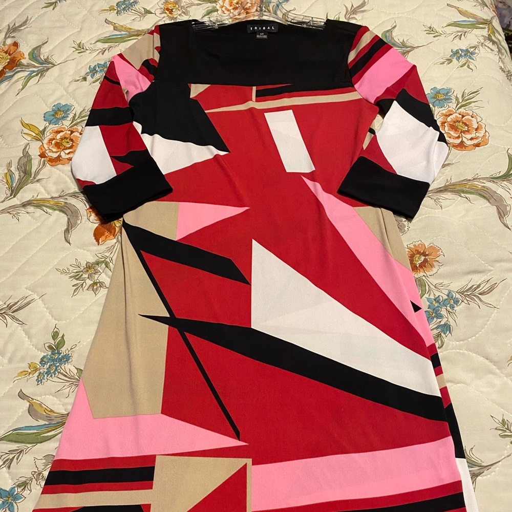 Tribal S polyester knit dress